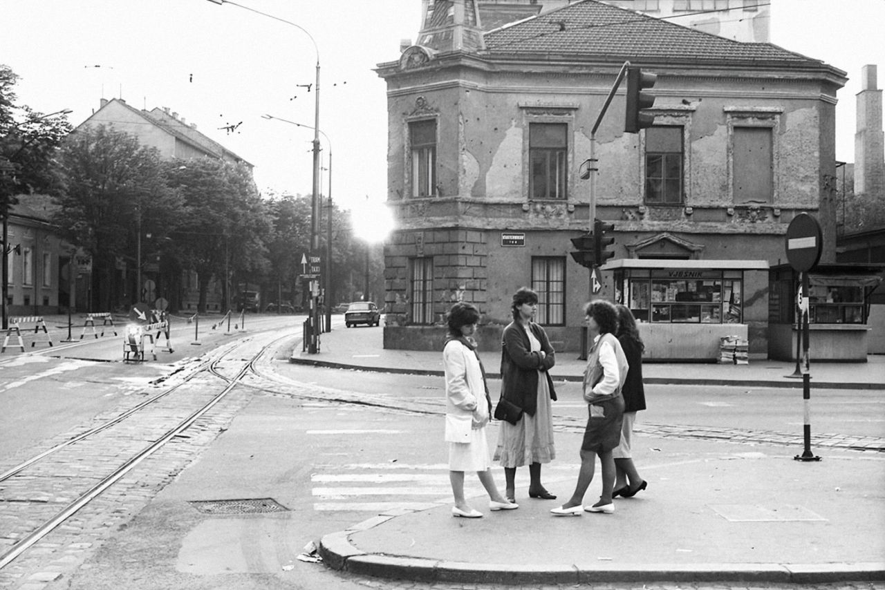 Kvaternikov trg oko 1980. godine, pogled prema Maksimirskoj